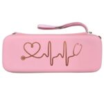 Triple layered hard case pu leather pink