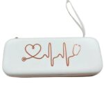 Triple layered hard case pu leather white 1